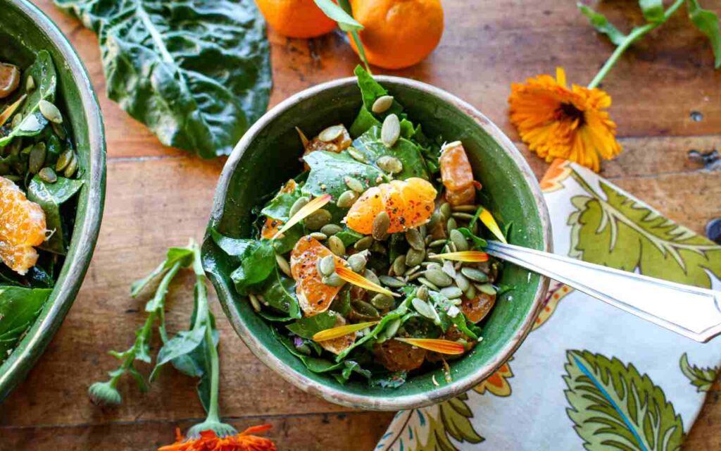 Swiss Chard Salad with Oranges and Citrus Vinaigrette